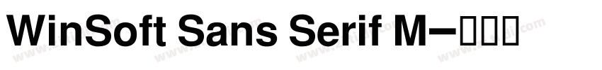 WinSoft Sans Serif M字体转换